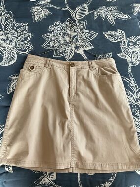 Croft & Barrow Khaki Stretch Waistband Skort